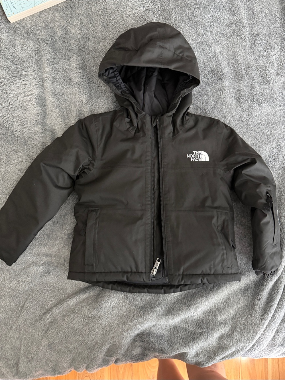The North Face Kids Black Hooded Puffer Jacket